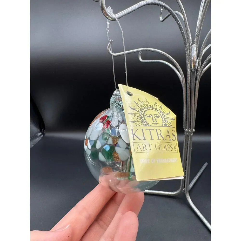 Kitras Tree of Enchantment Handblown Glass Ornament, NWT